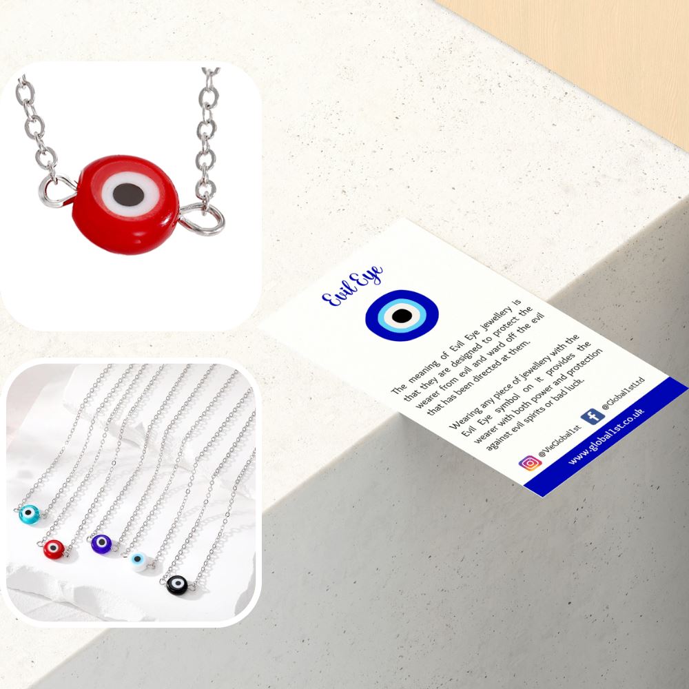 Evil Eye Tiny Pendant With Silver Chain