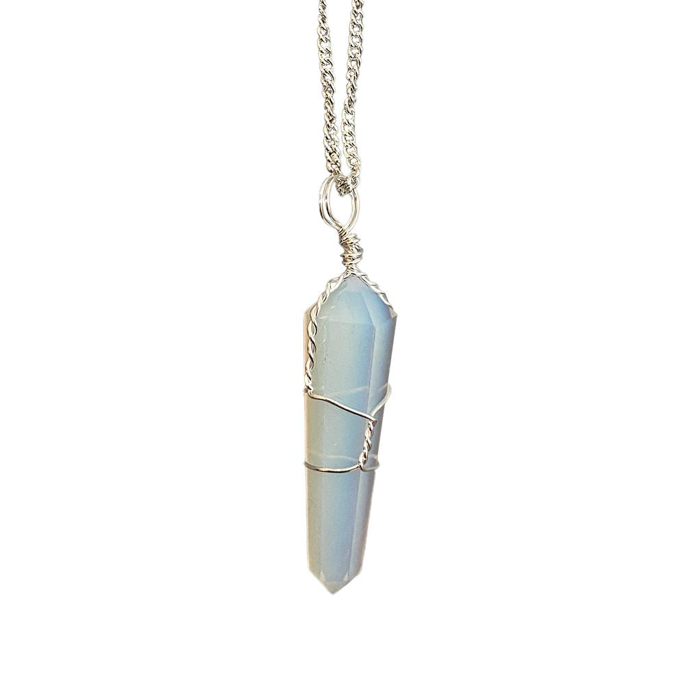 Wire Wrapped Double Point Pencil Pendant