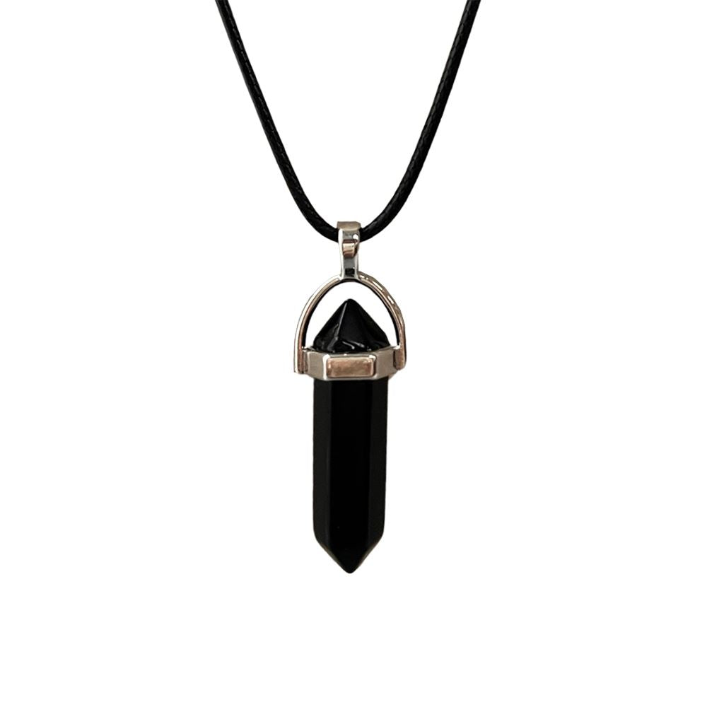 Double Point Pencil Pendant, Black String