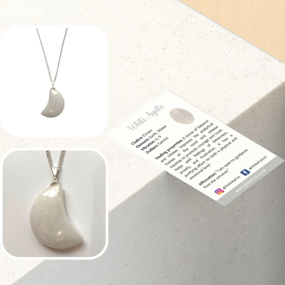 Crescent Shaped Pendant, 4x2cm