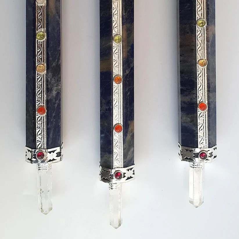 7 Chakra Healing Stick, 15cm, Sodalite