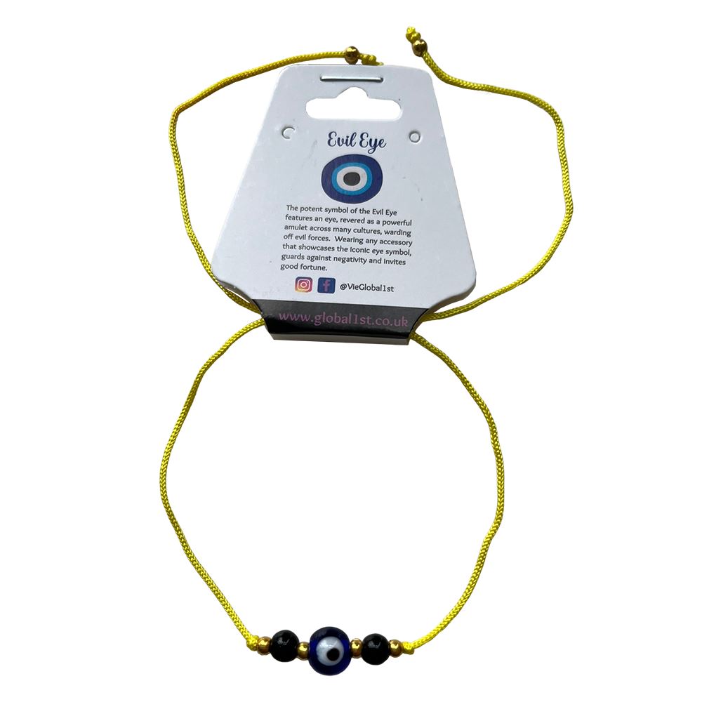 Evil Eye Black Beads Thread Bracelet