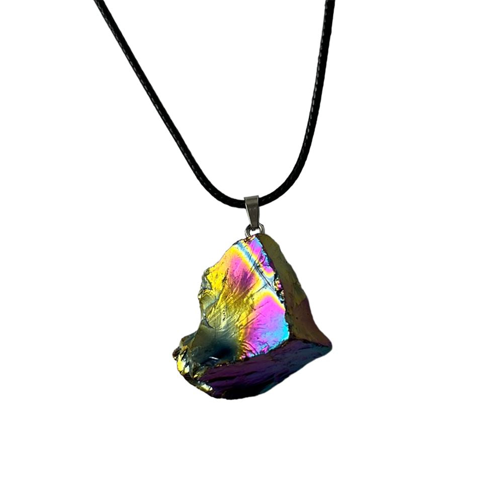 Electroplated Quartz Pendant