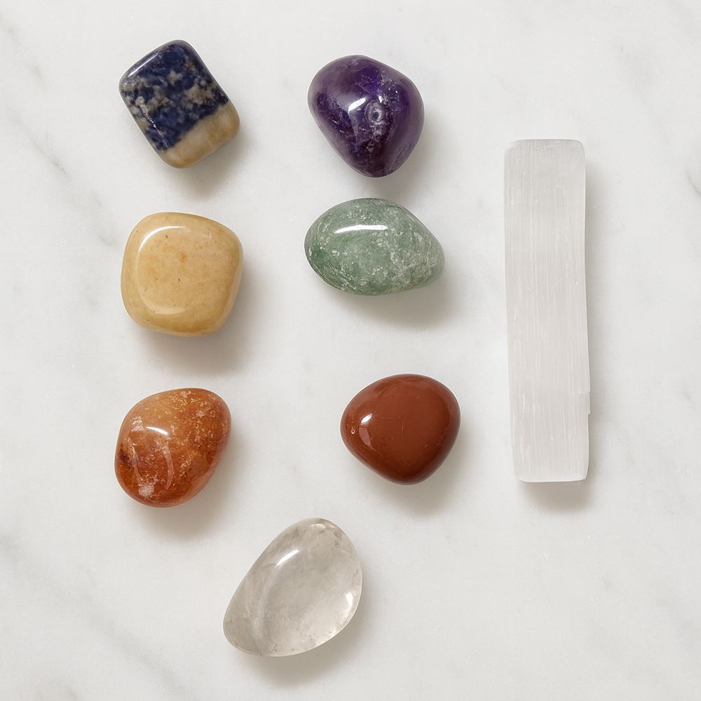 Tumbled Crystals & Selenite Set