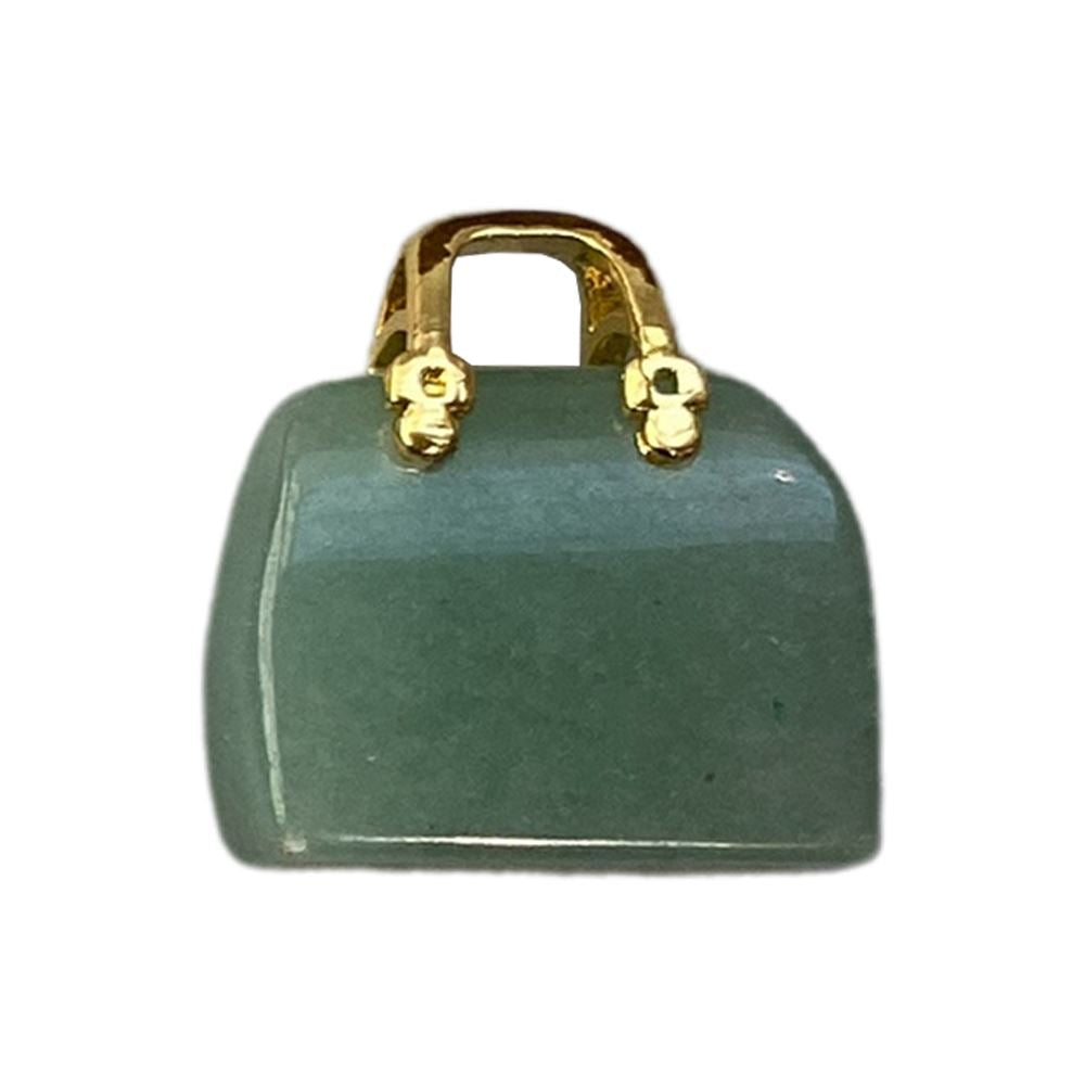 Mini Crystal Handbags, 2-2.5cm, Green Aventurine