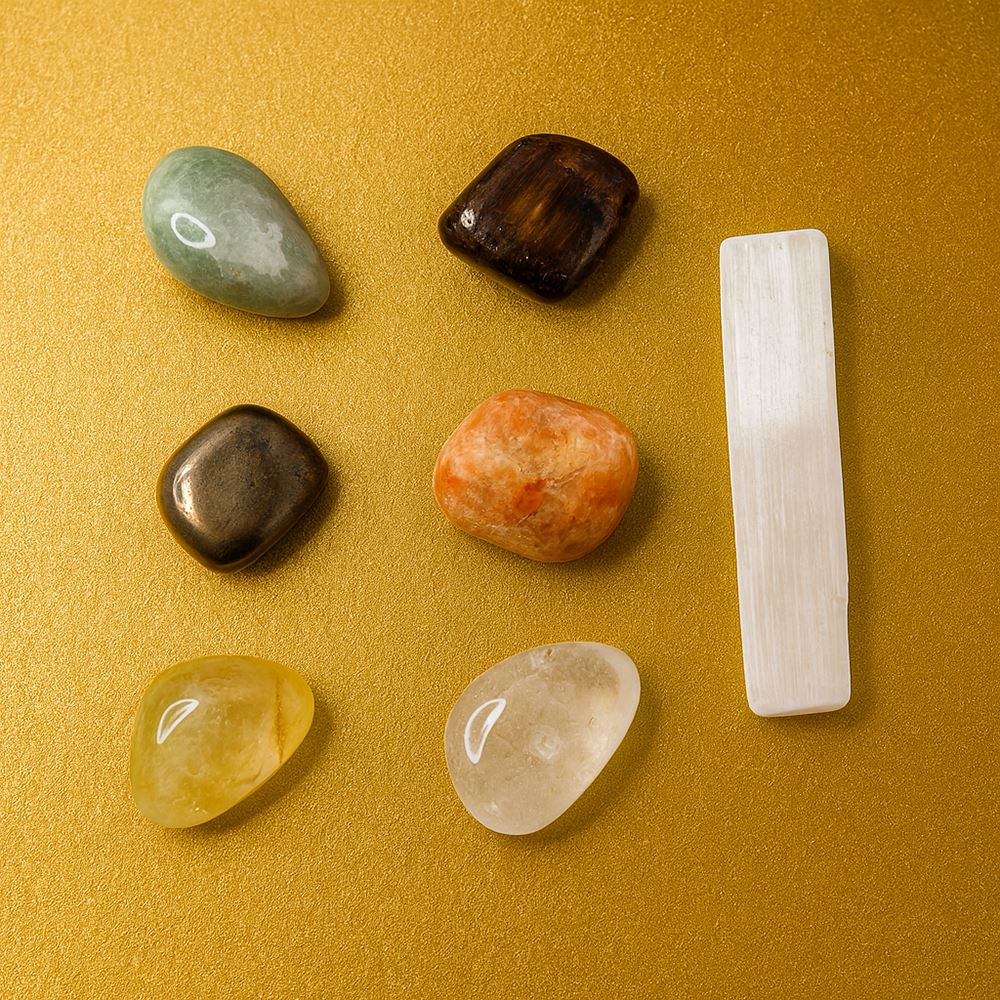 Tumbled Crystals & Selenite Set