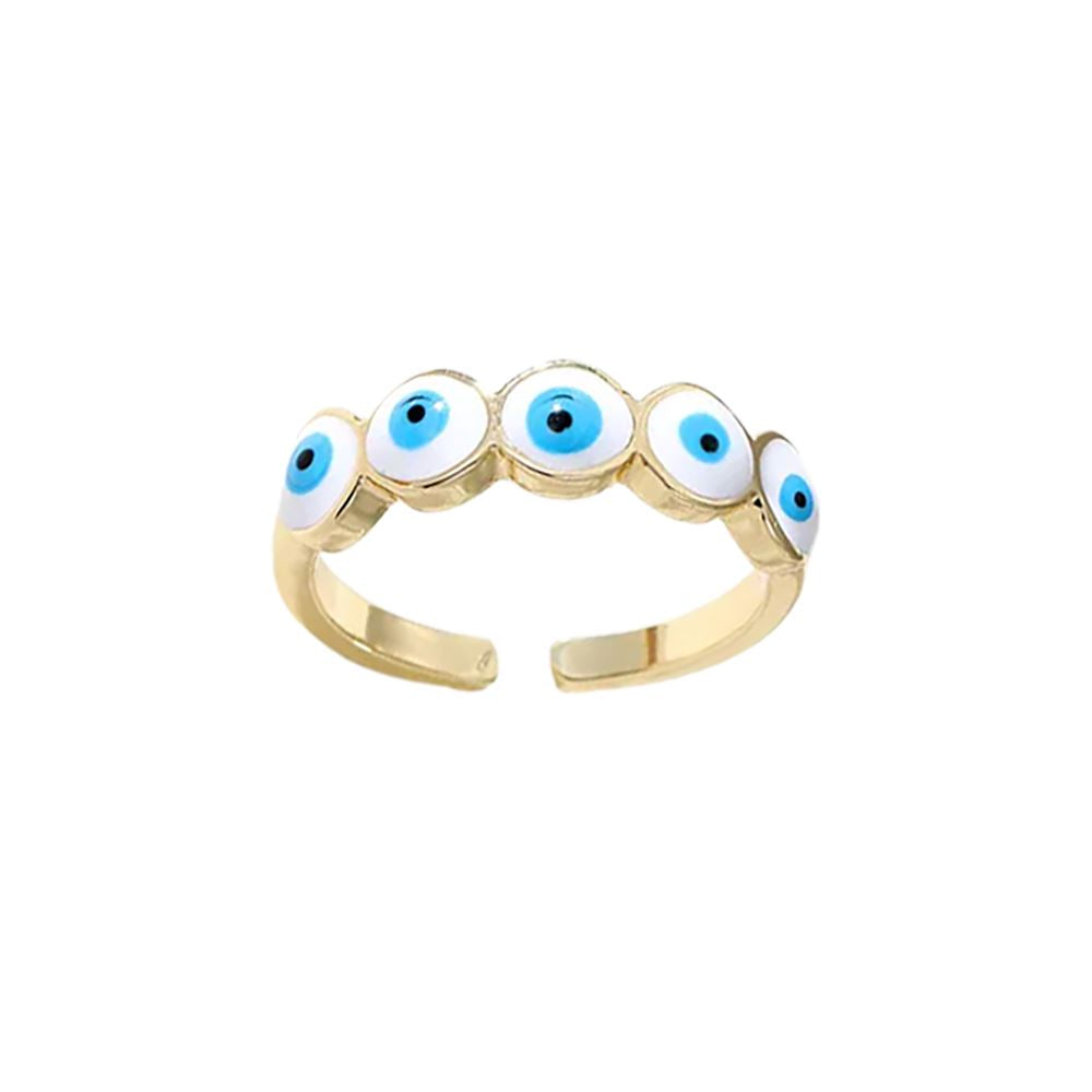 Evil Eye Ring, Gold, Golden Eyes (#3)