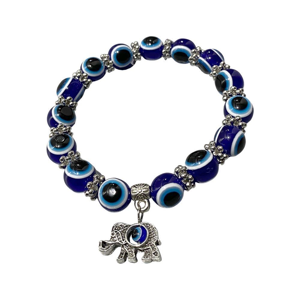Evil Eye Beaded Stretch Bracelet