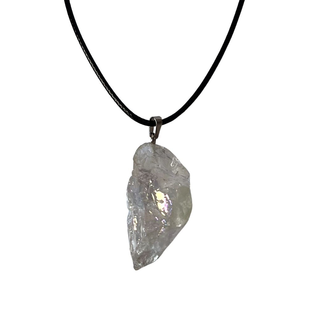 Electroplated Quartz Pendant