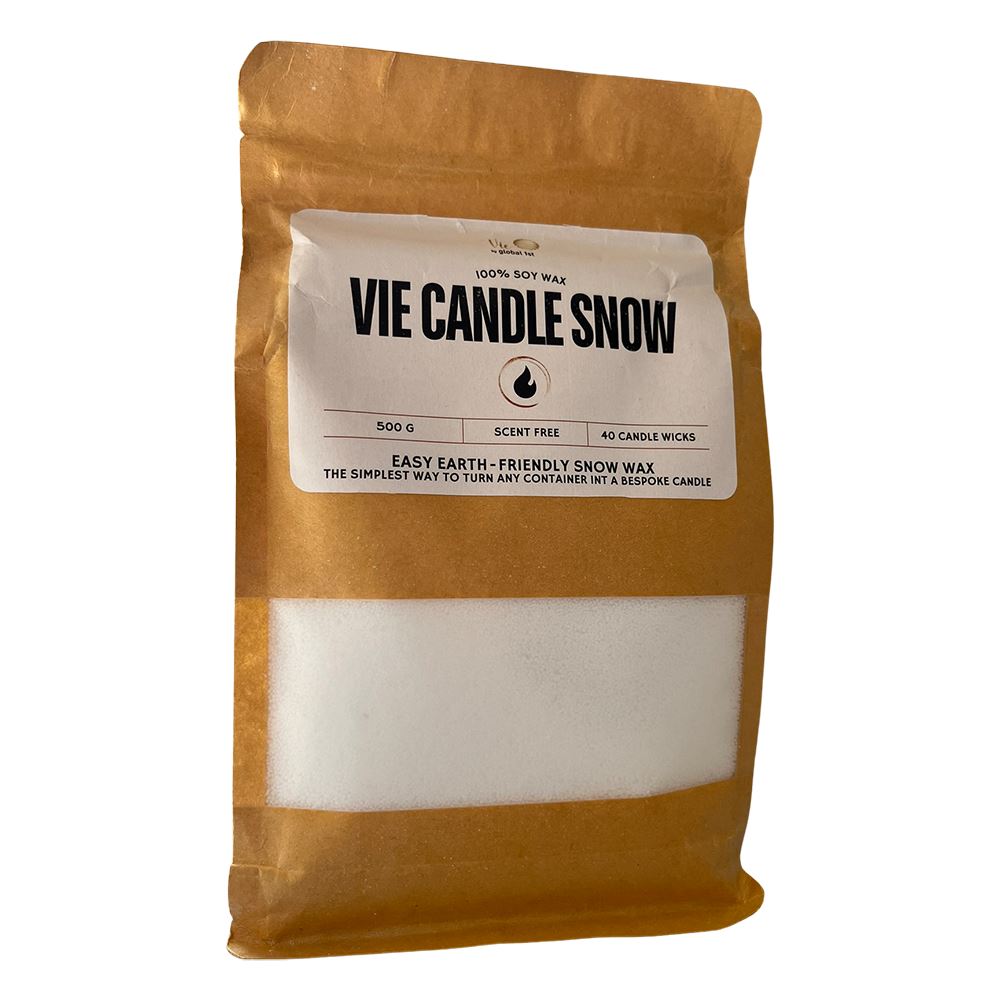 Vie Candle Snow, 500g, 40 Candle Wicks