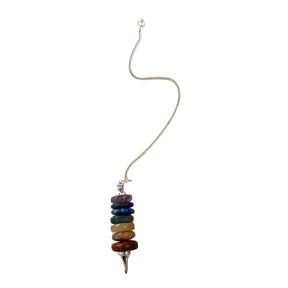 7 Chakra Disc Pendulum, 4x1.5cm