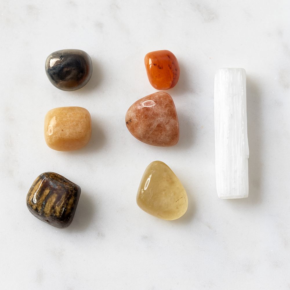 Tumbled Crystals & Selenite Set