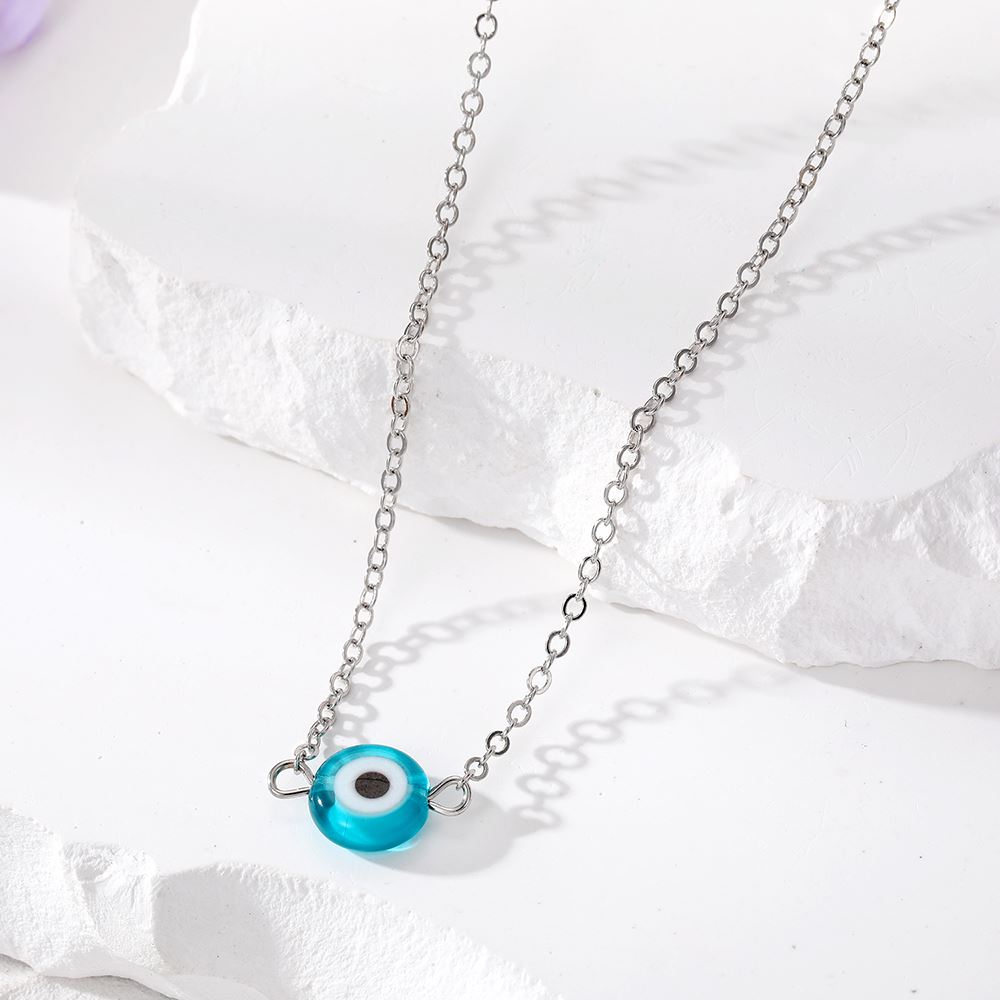Evil Eye Tiny Pendant With Silver Chain