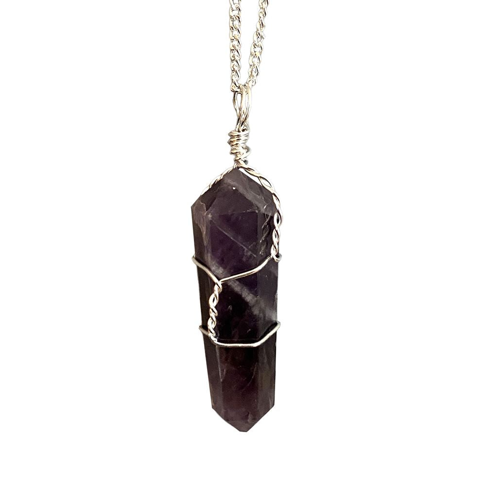 Wire Wrapped Double Point Pencil Pendant