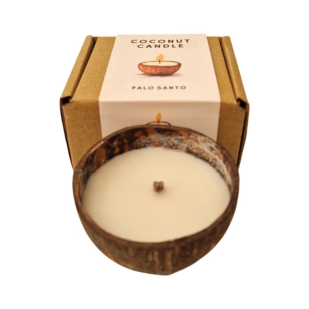 Mini Coconut Shell Candle, Palo Santo