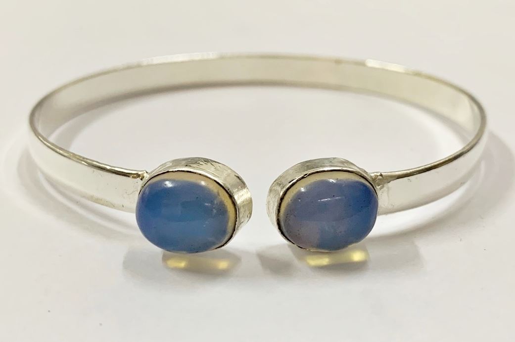 Silver Plated Adjustable Oval Cuff Bangle