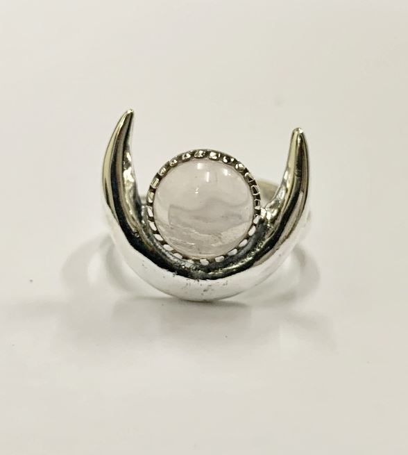 Halo Half Moon Ring 17