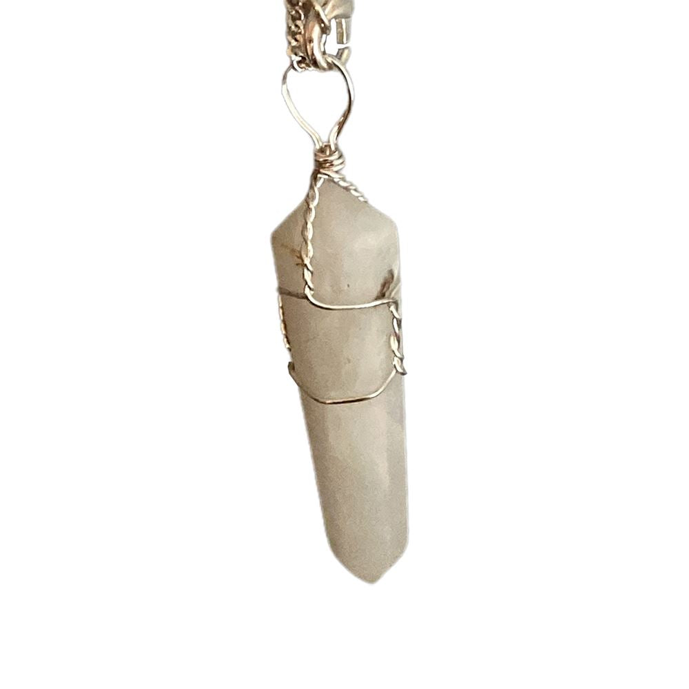 Wire Wrapped Double Point Pencil Pendant