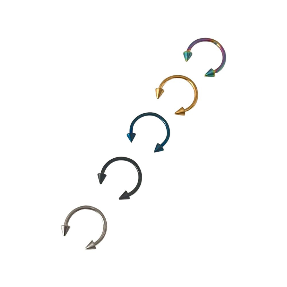 Horseshoe Nose Rings, Stainless Steel, Pack of 5