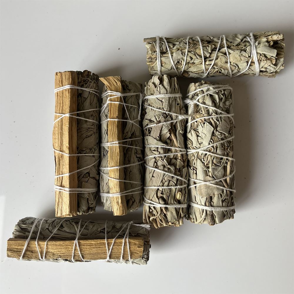 3x White Sage 4" Smudge Sticks, 3x Palo Santo White Sage 4" Smudge Sticks