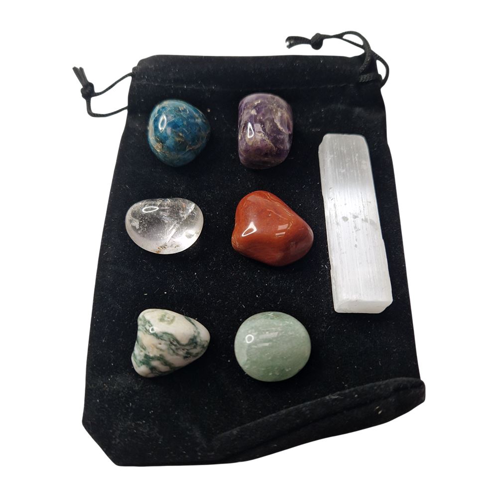 Tumbled Crystals & Selenite Set