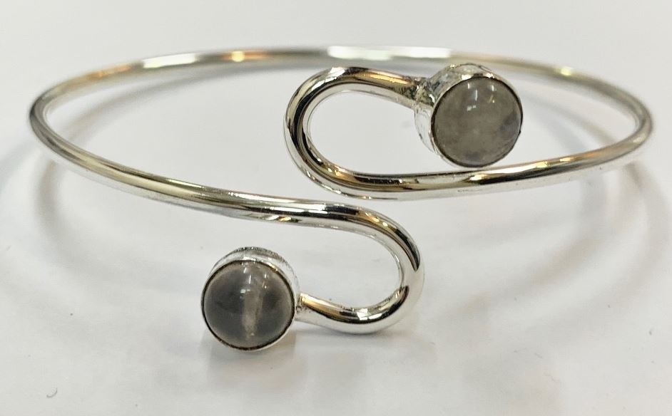 Silver Plated Adjustable Serpentine Cuff Bangle