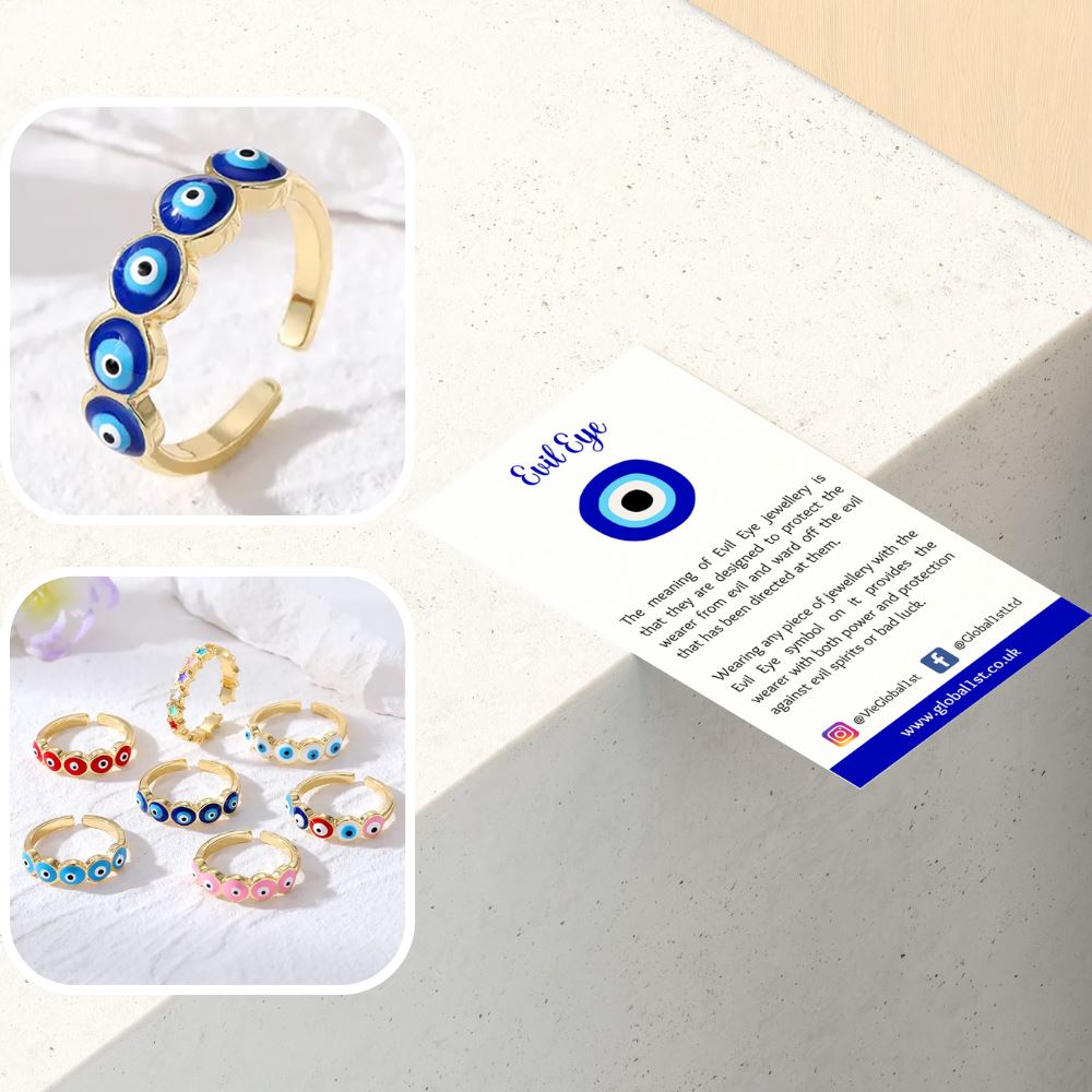 Evil Eye Ring, Gold, Golden Eyes (#3)
