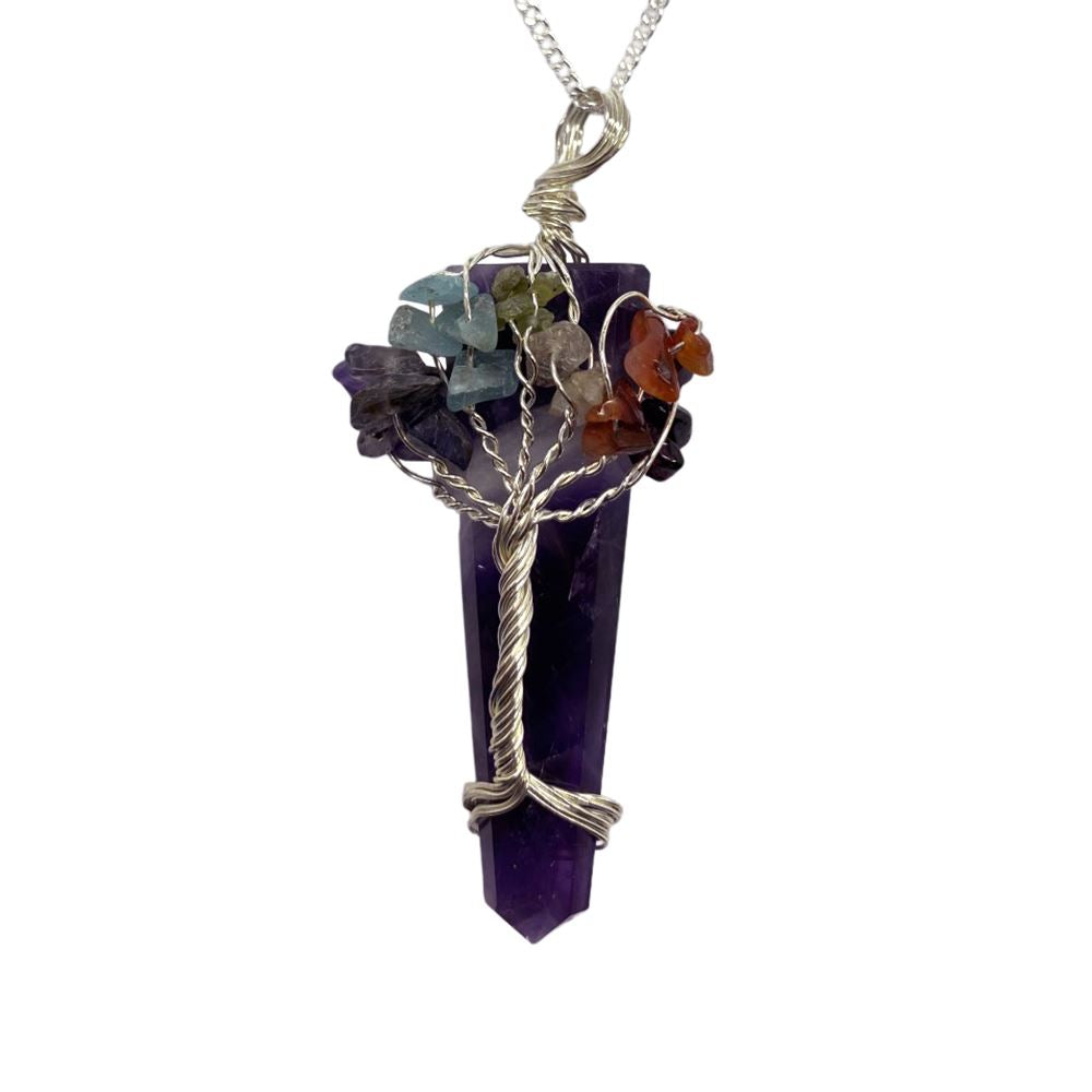 Tree of Life 7 Chakra Pendant