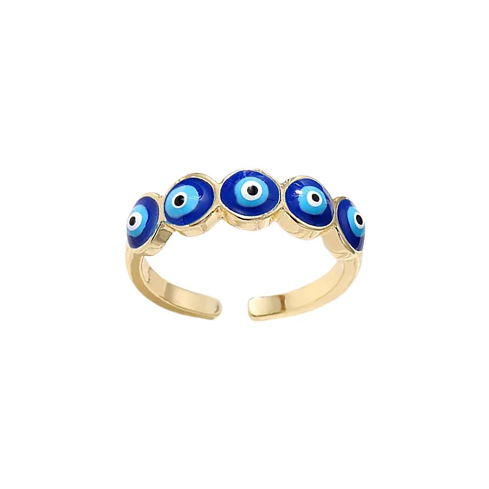 Evil Eye Ring, Gold, Golden Eyes (#3)