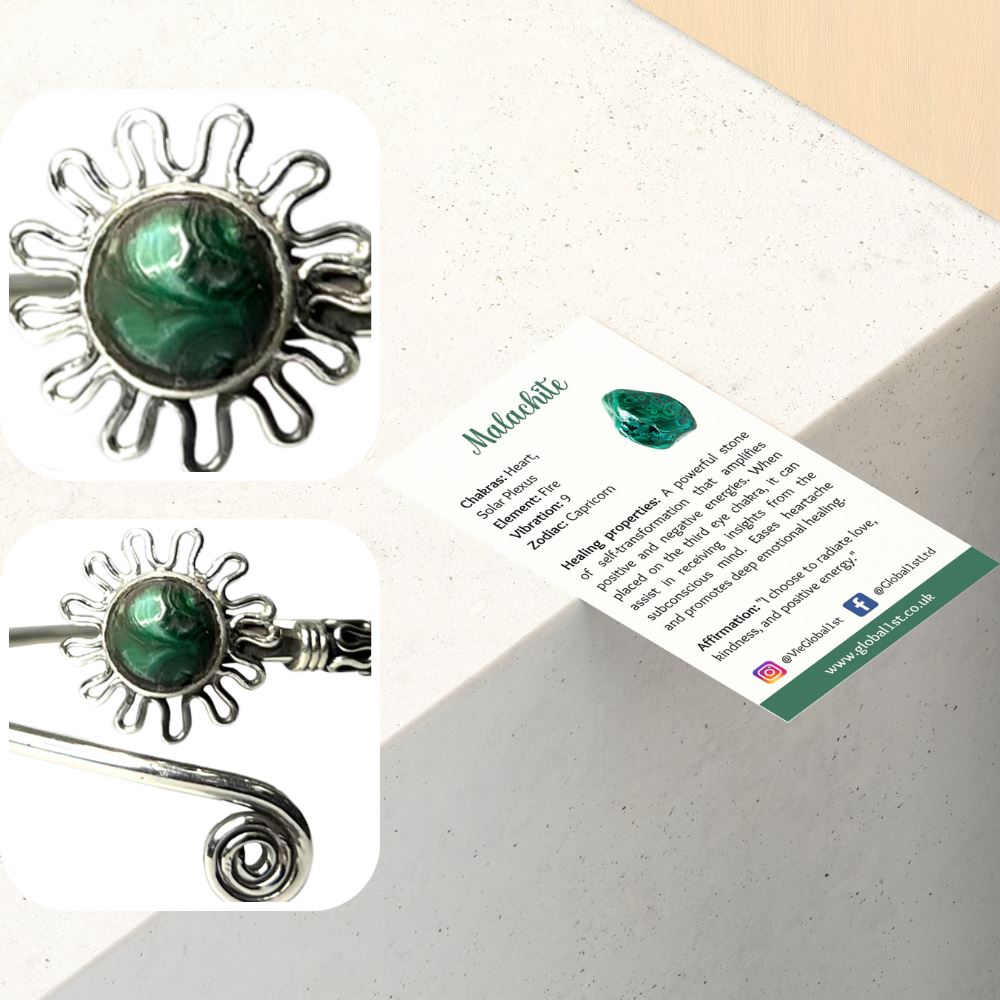 Silver Plated Adjustable Daisy Spiral Cuff Bangle