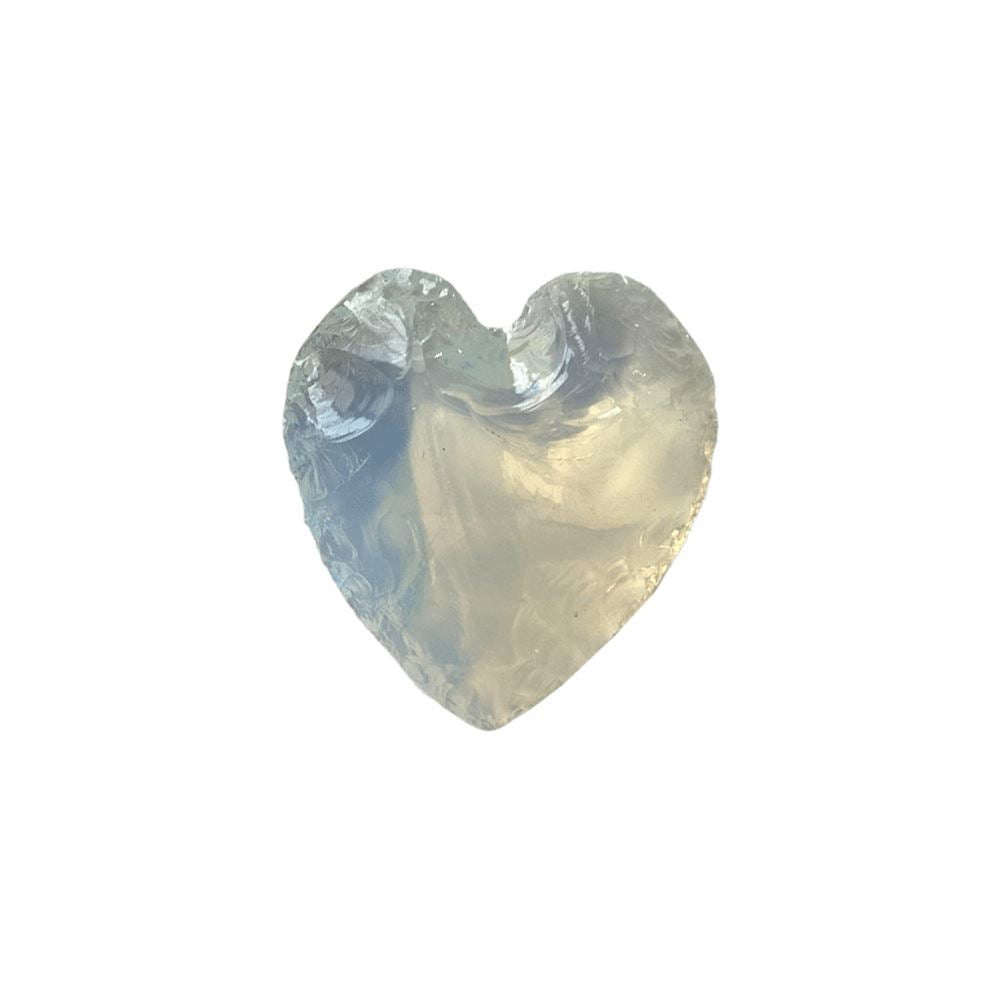 Faceted Small Crystal Heart, 2-3cm