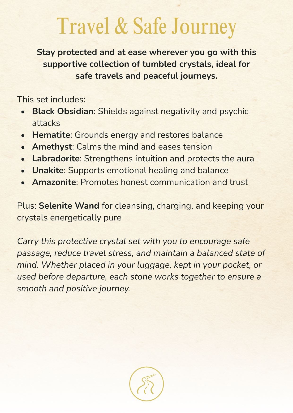 Tumbled Crystals & Selenite Set