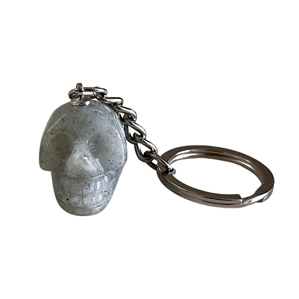 Crystal Skull Head Keychain, 2cm