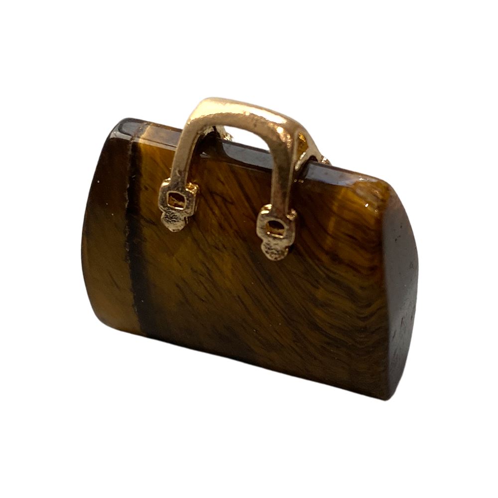 Mini Crystal Handbags, 2-2.5cm, Tiger's Eye