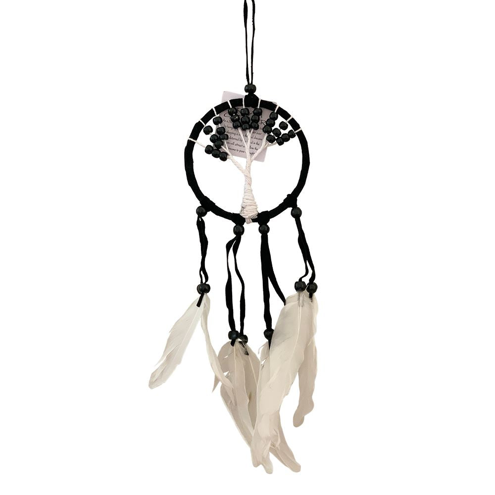 Tree of Life Dream Catcher, 9cm, Black