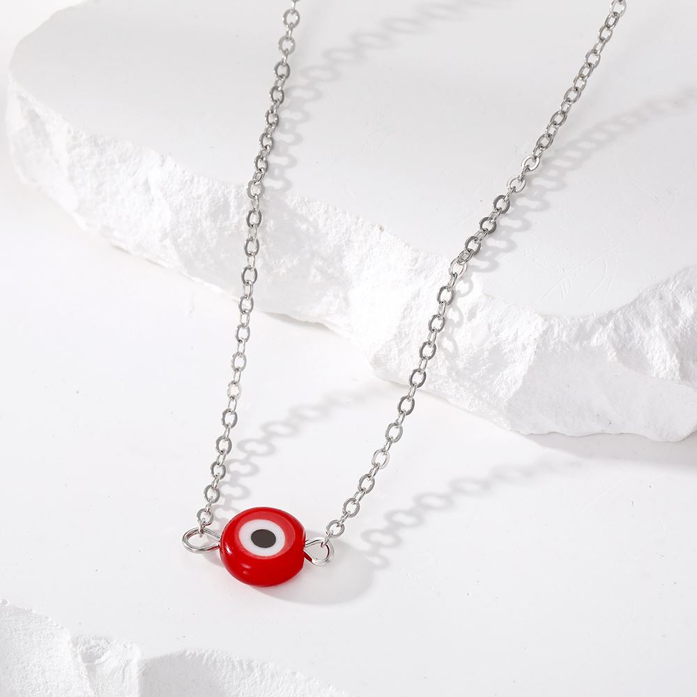 Evil Eye Tiny Pendant With Silver Chain