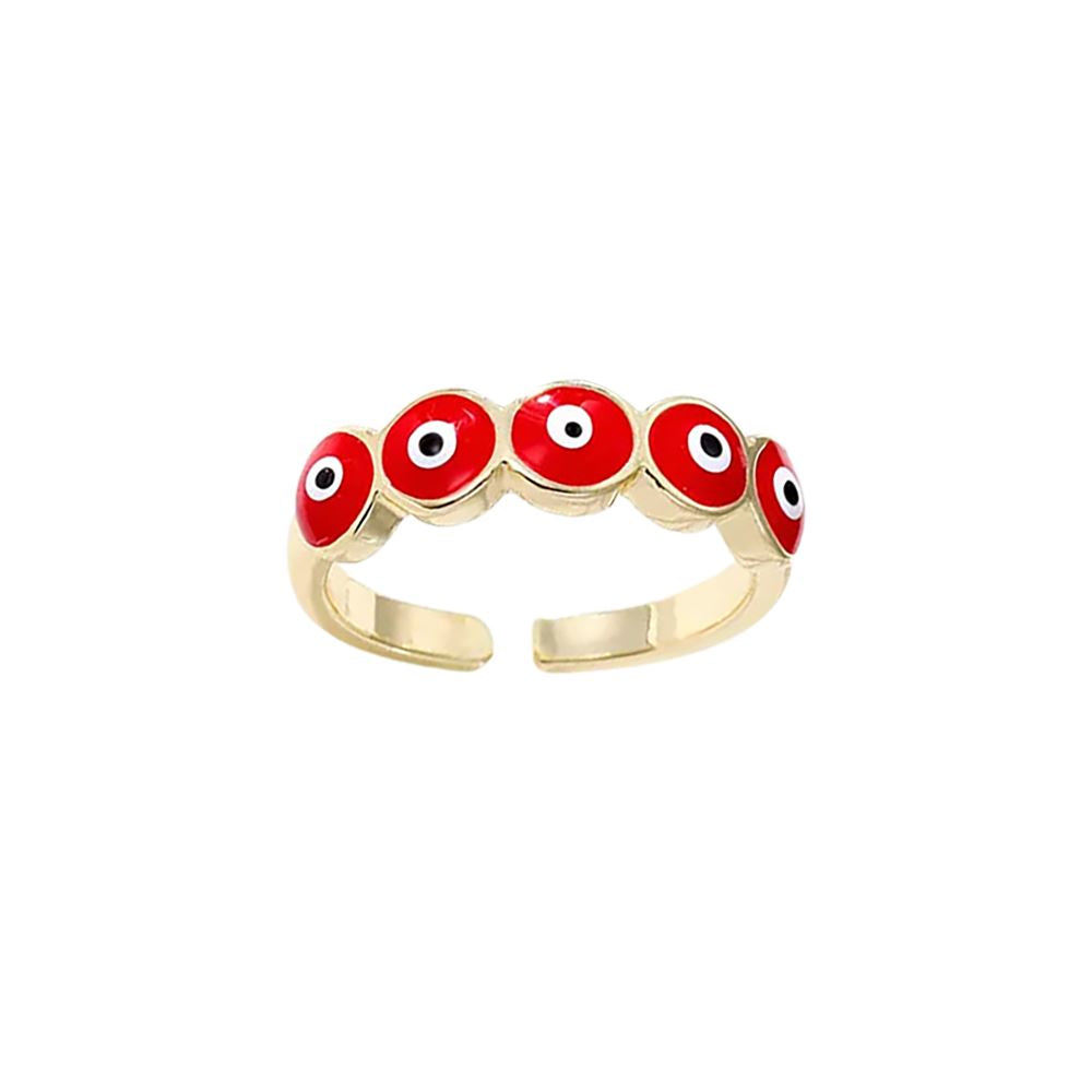 Evil Eye Ring, Gold, Golden Eyes (#3)