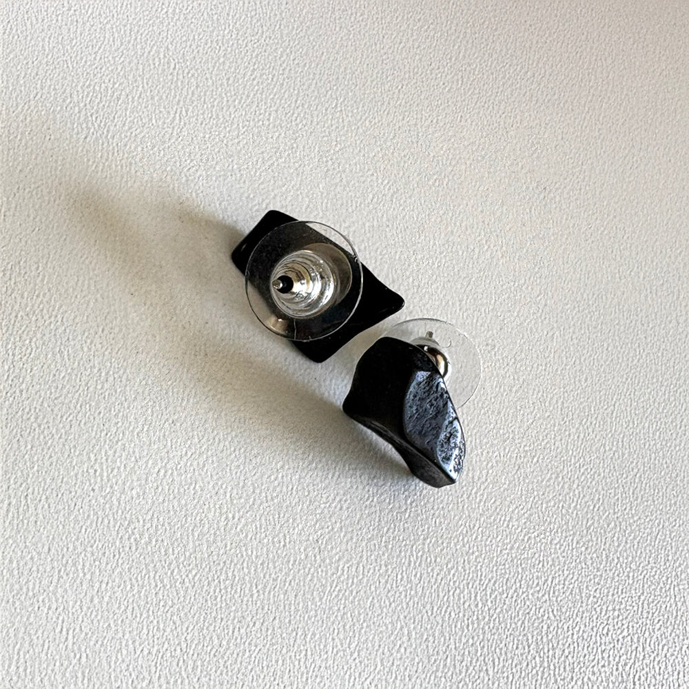 Gemstone Chip Stud Earrings, 1x1cm