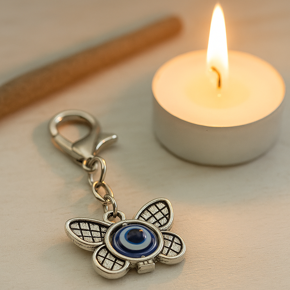 Evil Eye Assorted Shape Mini Keychain, Single