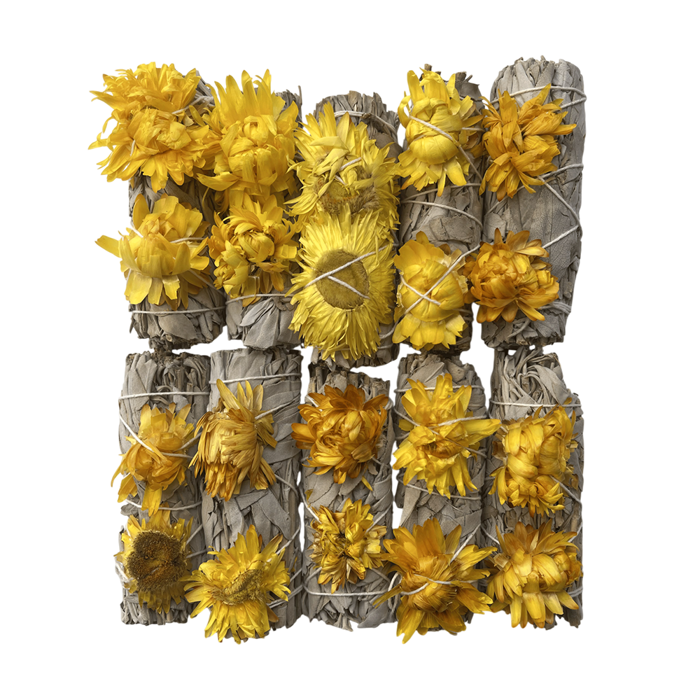 Smudge Stick, White Sage and Sunflower 4"