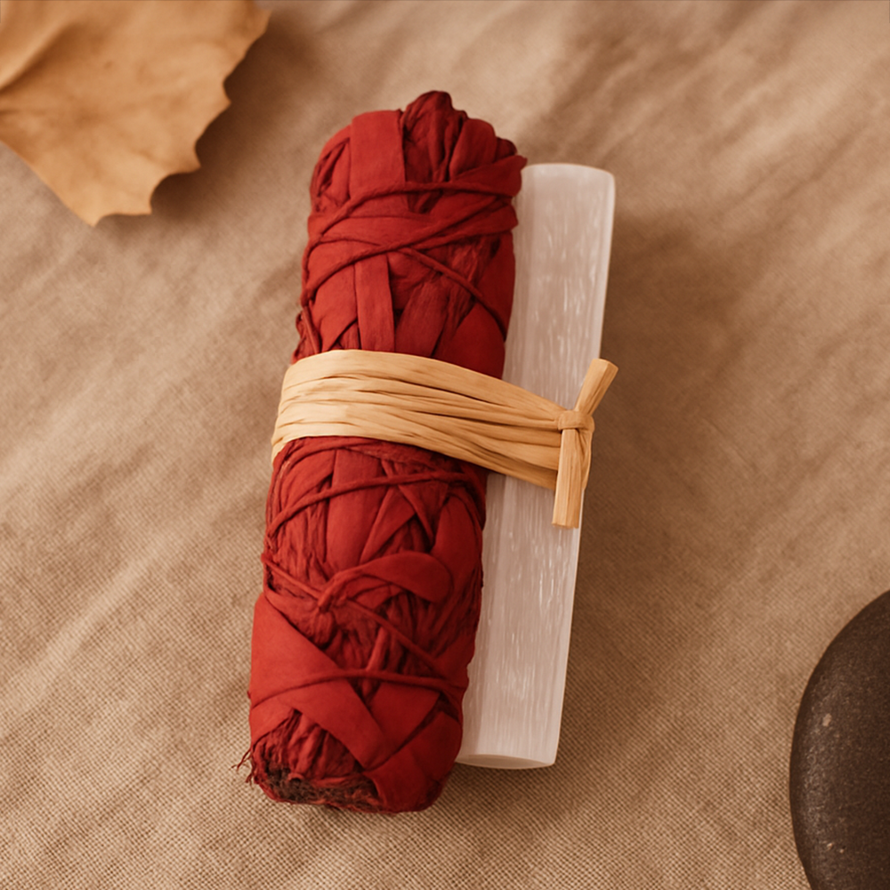 Smudge Stick, Dragon’s Blood and Selenite 4"