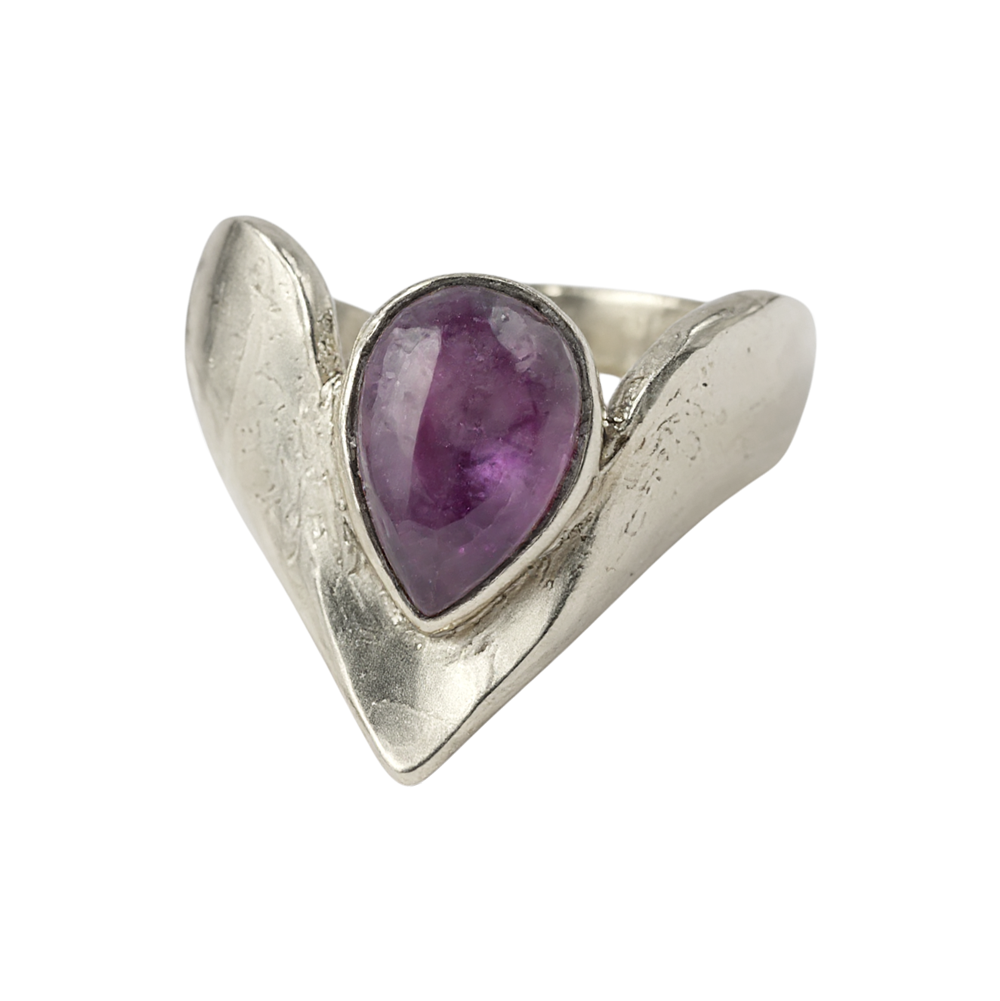 Chevron Vie Crystal Ring 10