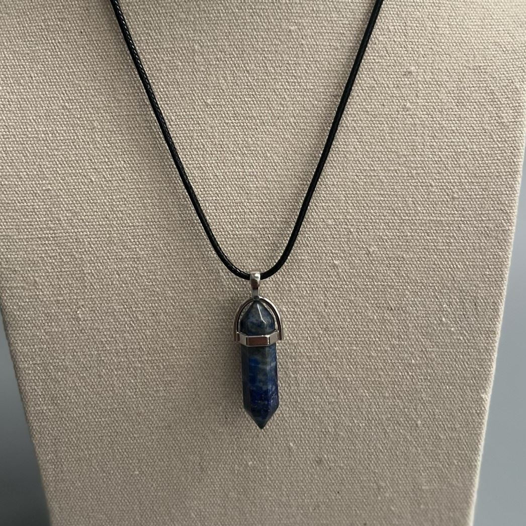 Double Point Pencil Pendant, Black String