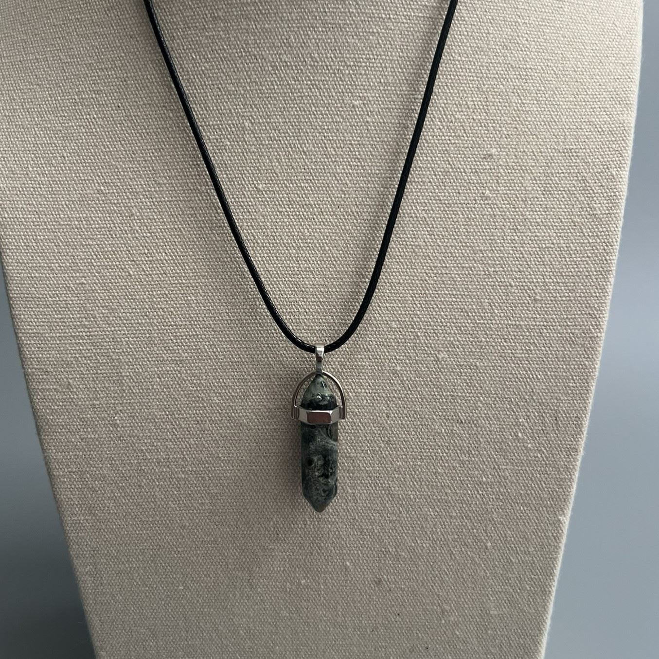 Double Point Pencil Pendant, Black String