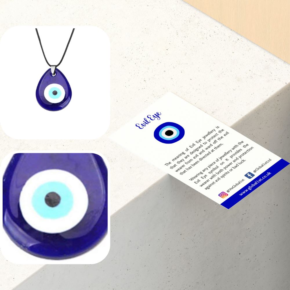 Evil Eye Pendant, Teardrop
