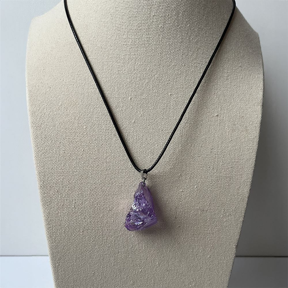 Electroplated Quartz Pendant