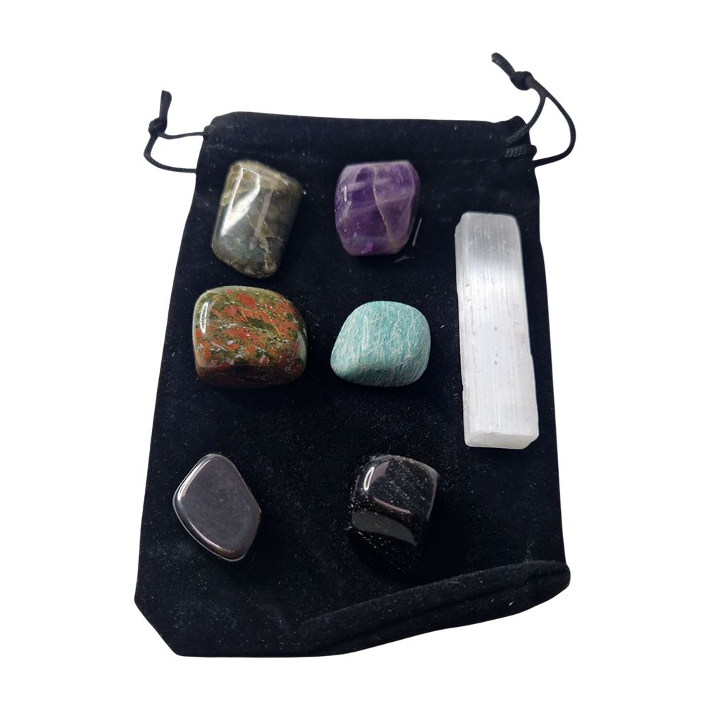 Tumbled Crystals & Selenite Set