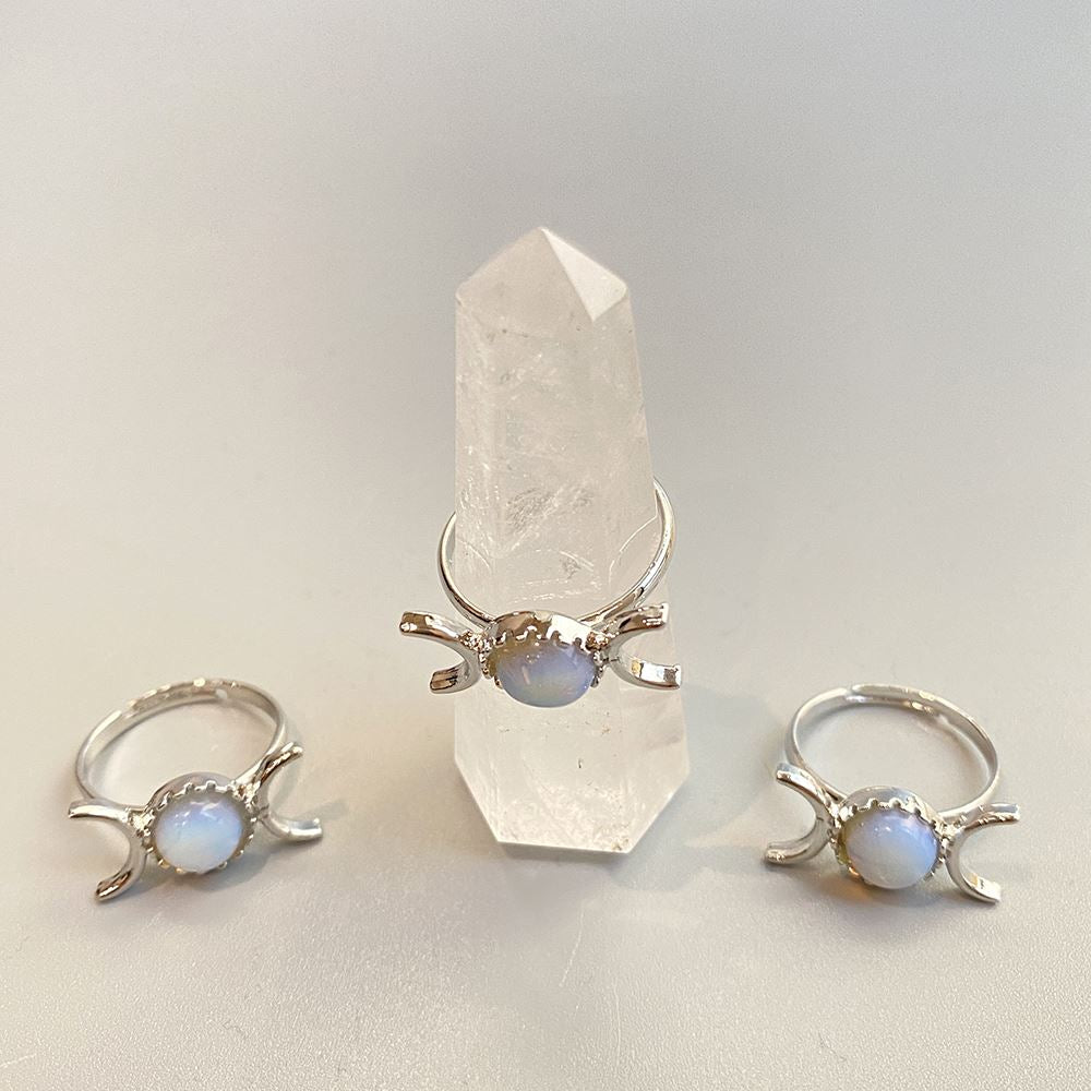 Adjustable Ring, 0.5cm Gemstone