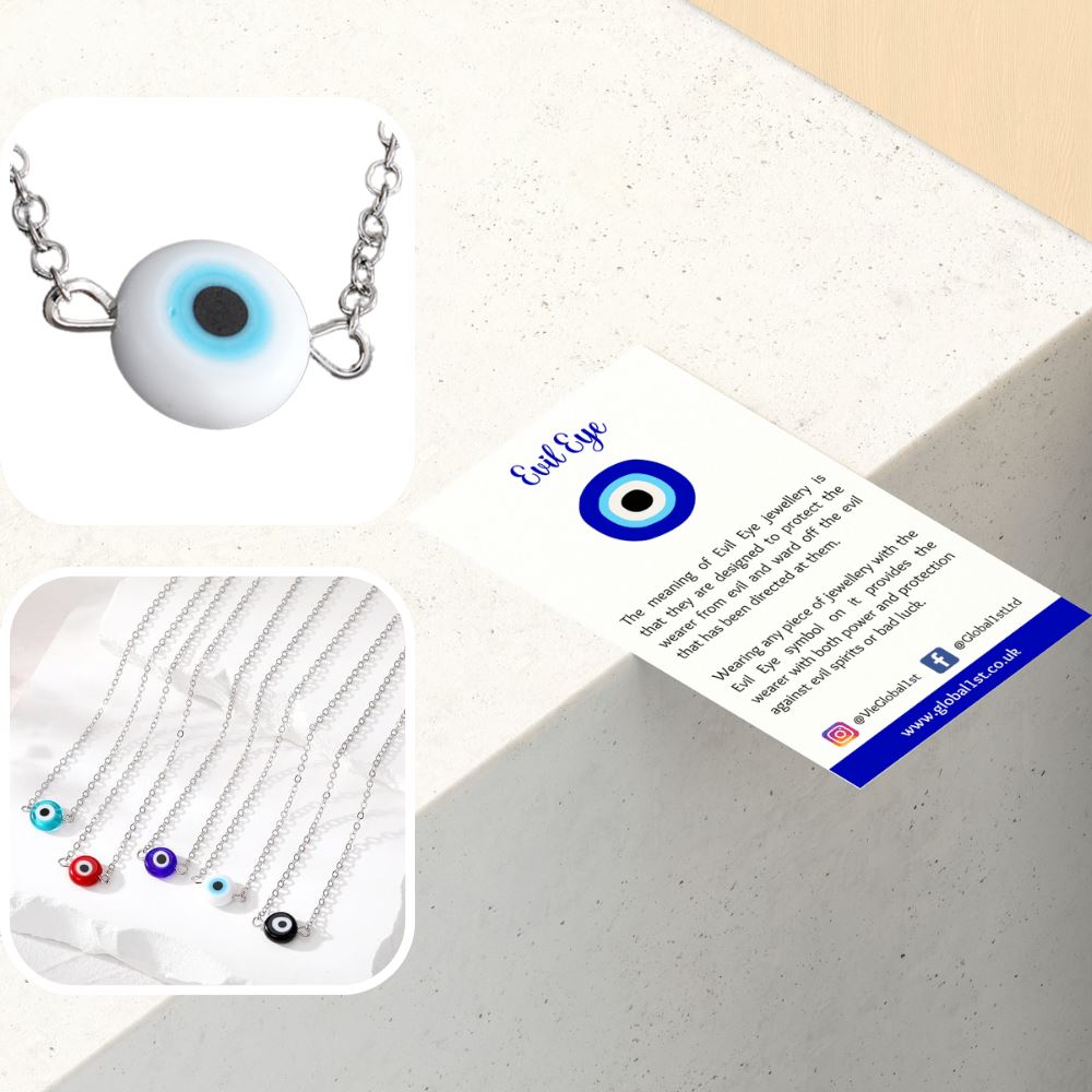 Evil Eye Tiny Pendant With Silver Chain