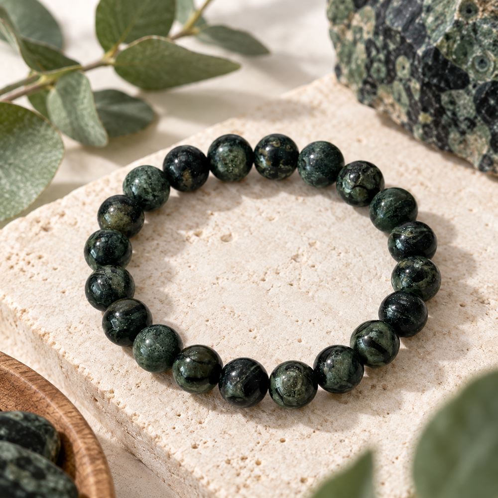 Crystal Bracelet, 8mm, Kambaba Jasper